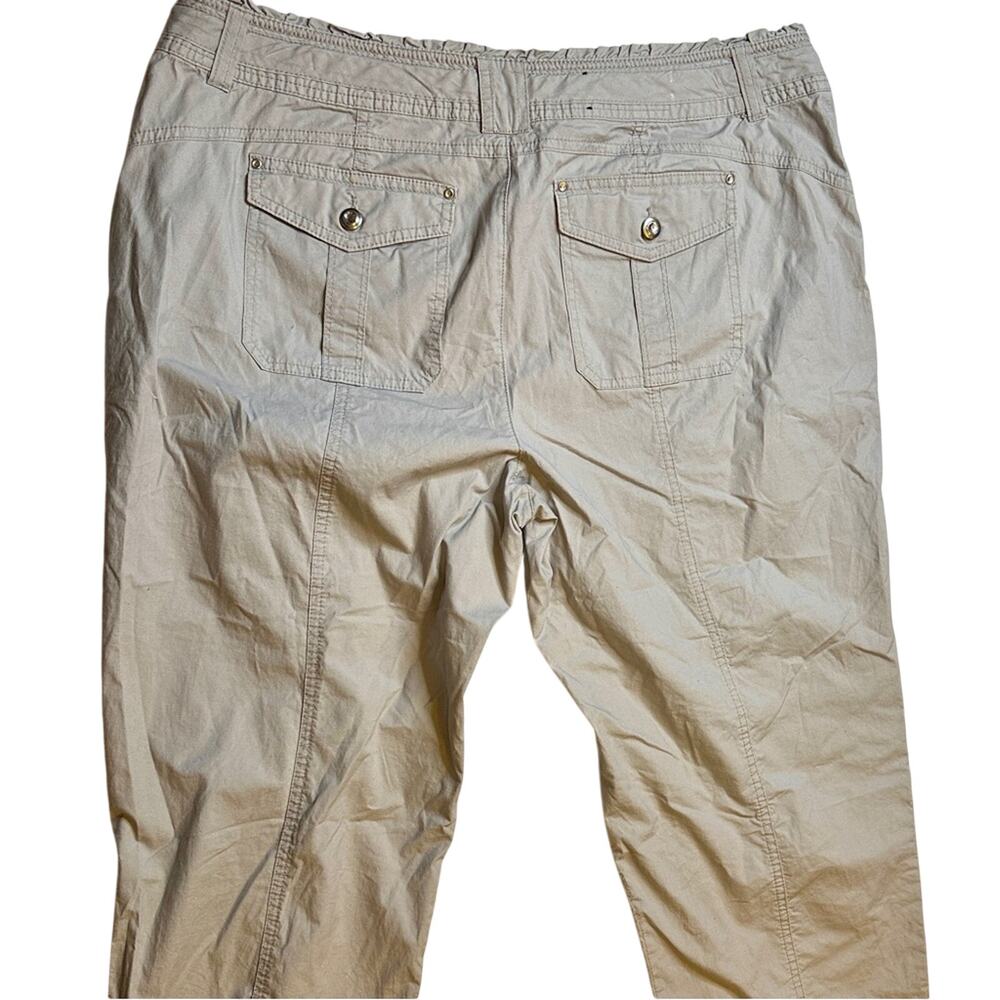 Gray Cargo Capri Pants 14 Coastal Travel Utility Chic Casual - Picture 3 of 9